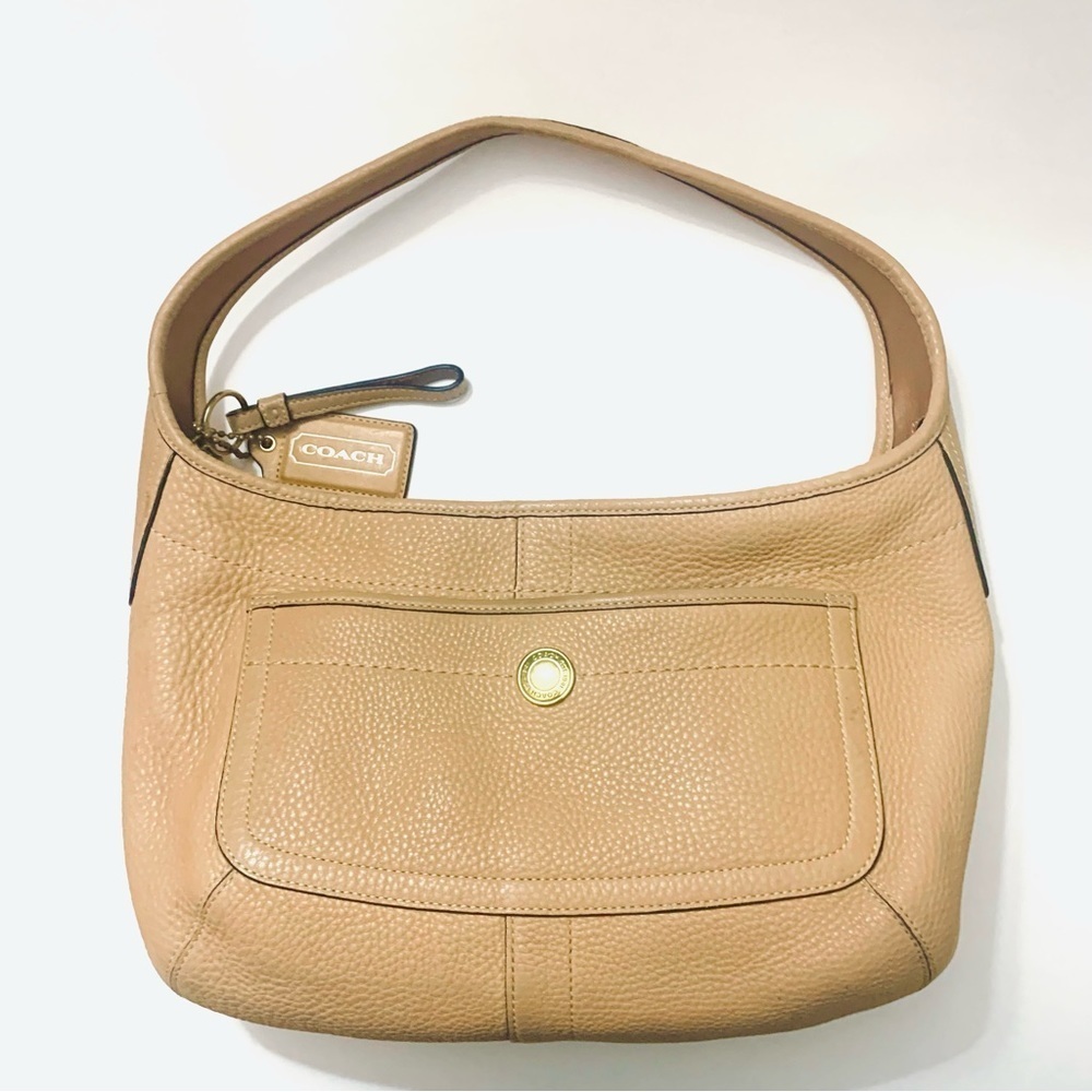 COACH Ergo Natural Tan Pebble Grain Leather Hobo Bag Vintage 11612 - Picture 13 of 13
